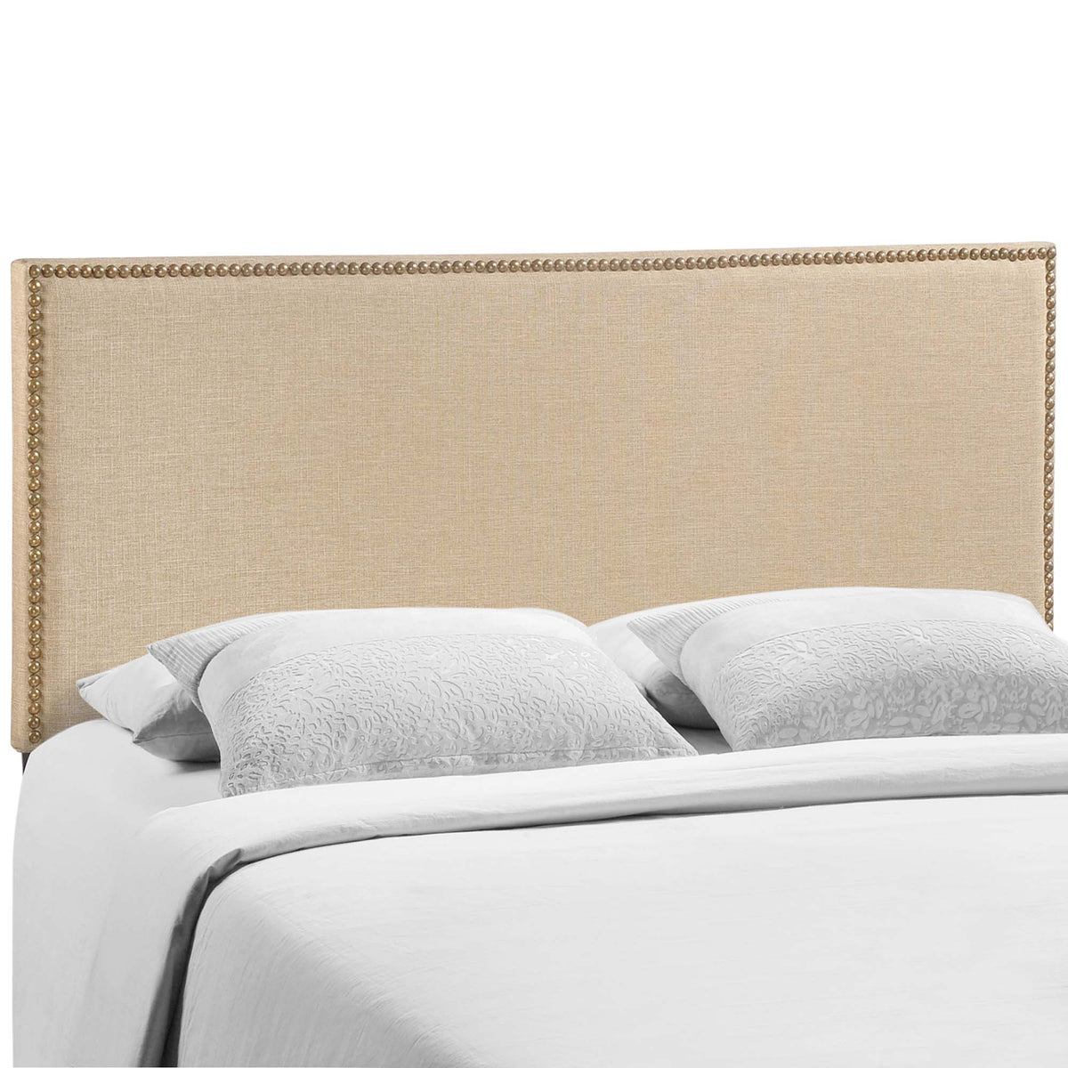 Region Cafe Nailhead Upholstered Queen Headboard - Ornate Home