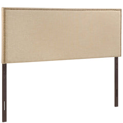 Region Cafe Nailhead Upholstered Queen Headboard - Ornate Home