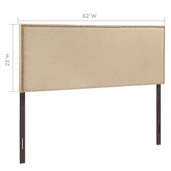 Region Cafe Nailhead Upholstered Queen Headboard - Ornate Home