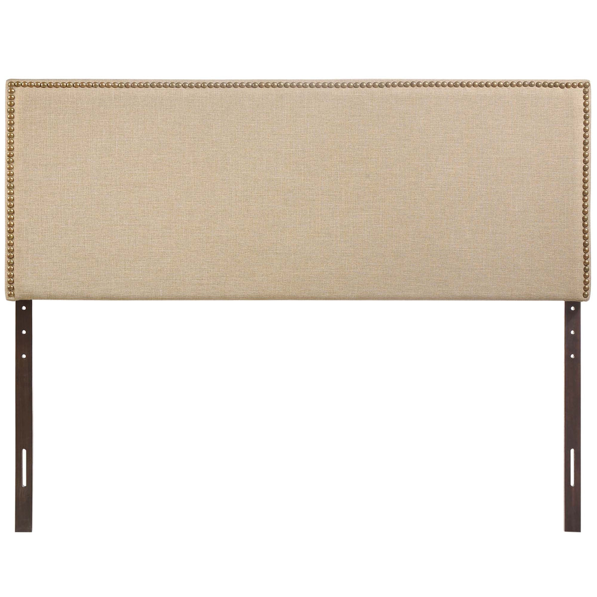 Region Cafe Nailhead Upholstered Queen Headboard - Ornate Home