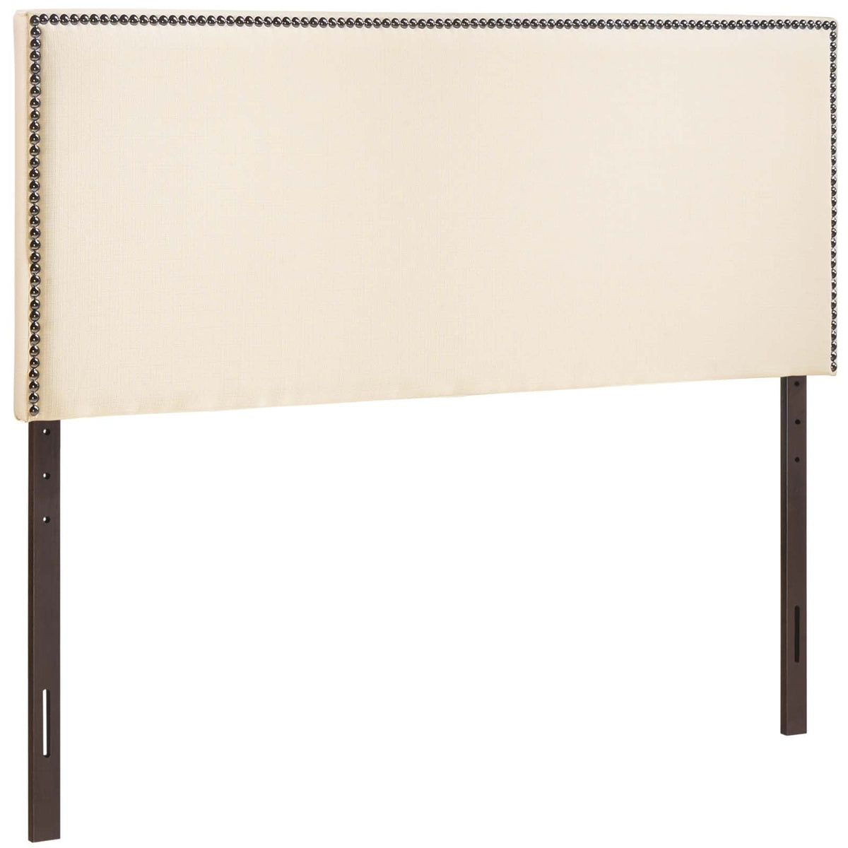 Region Ivory Nailhead Upholstered Queen Headboard - Ornate Home