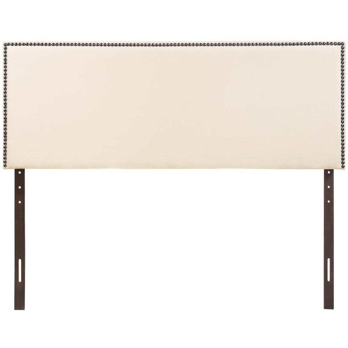 Region Ivory Nailhead Upholstered Queen Headboard - Ornate Home
