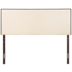 Region Ivory Nailhead Upholstered Queen Headboard - Ornate Home