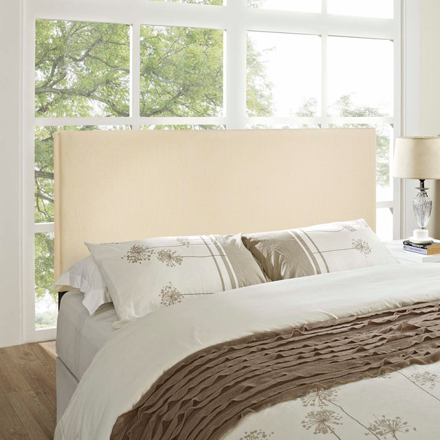 Region Ivory Upholstered Fabric King Headboard - Ornate Home