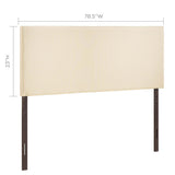 Region Ivory Upholstered Fabric King Headboard - Ornate Home