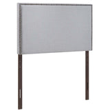 Region Sky Gray Nailhead Upholstered Twin Headboard - Ornate Home