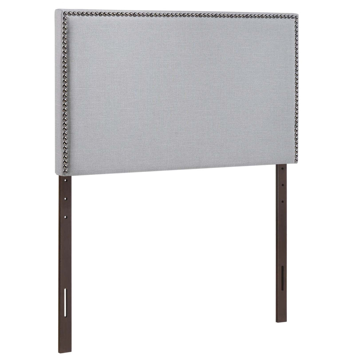 Region Sky Gray Nailhead Upholstered Twin Headboard - Ornate Home