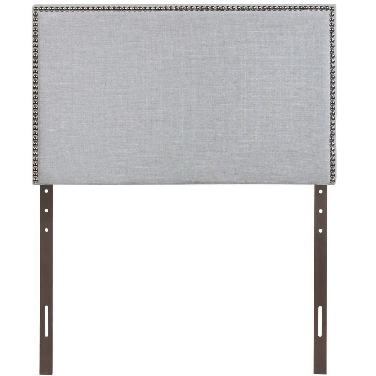 Region Sky Gray Nailhead Upholstered Twin Headboard - Ornate Home