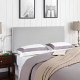 Region Sky Gray Upholstered Fabric Full Headboard - Ornate Home
