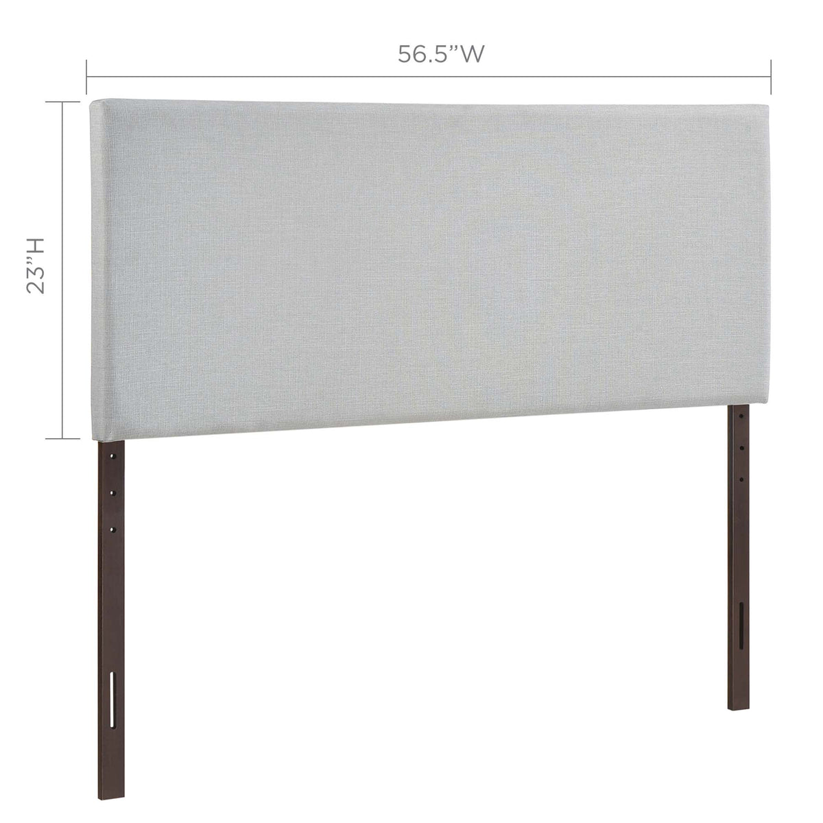 Region Sky Gray Upholstered Fabric Full Headboard - Ornate Home