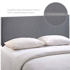 Region Smoke Upholstered Queen Headboard - Ornate Home