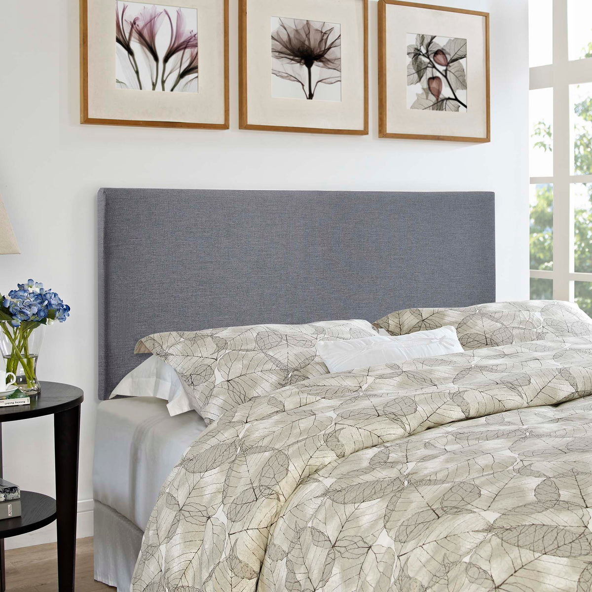 Region Smoke Upholstered Queen Headboard - Ornate Home