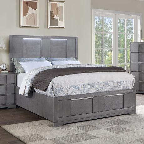 Regulus Gray 4 Pc. Queen Bedroom Set - Ornate Home