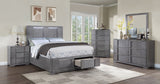Regulus Gray 5 Pc. Queen Bedroom Set w/ Chest - Ornate Home