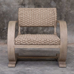 Rehema Gray Outdoor Wicker Lounge Chair - Ornate Home
