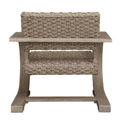 Rehema Gray Outdoor Wicker Lounge Chair - Ornate Home