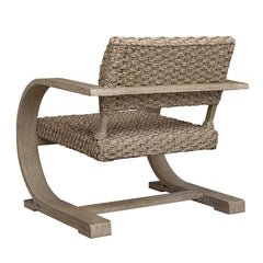 Rehema Gray Outdoor Wicker Lounge Chair - Ornate Home