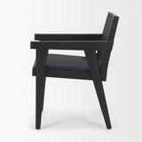 Reid Black Cane Back Dining Arm Chair - Ornate Home