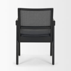 Reid Black Cane Back Dining Arm Chair - Ornate Home