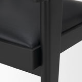 Reid Black Cane Back Dining Arm Chair - Ornate Home