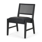 Reid Black Cane Back Dining Side Chair - Ornate Home