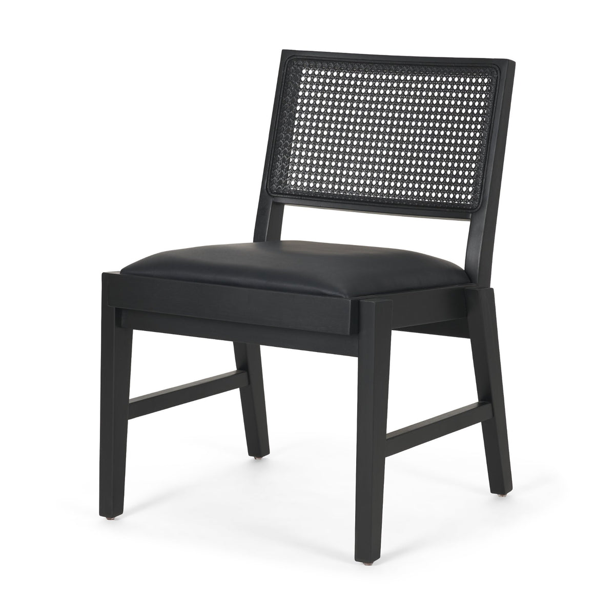 Reid Black Cane Back Dining Side Chair - Ornate Home