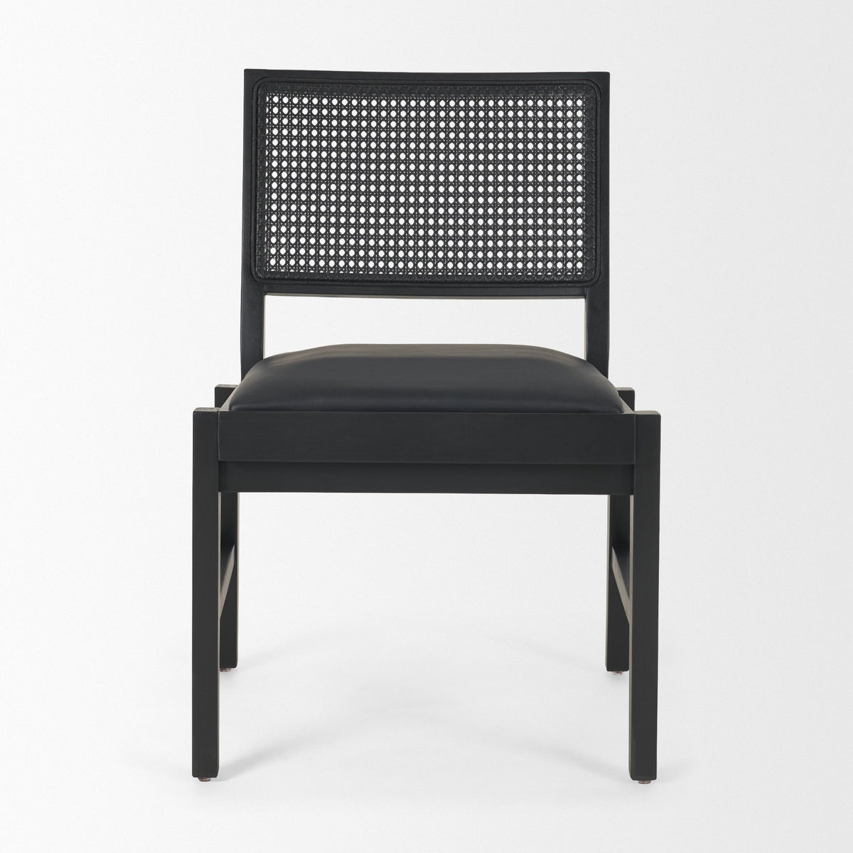 Reid Black Cane Back Dining Side Chair - Ornate Home