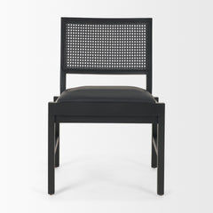 Reid Black Cane Back Dining Side Chair - Ornate Home