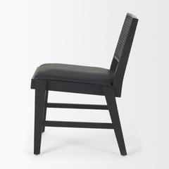 Reid Black Cane Back Dining Side Chair - Ornate Home
