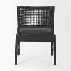 Reid Black Cane Back Dining Side Chair - Ornate Home