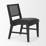 Reid Black Cane Back Dining Side Chair - Ornate Home