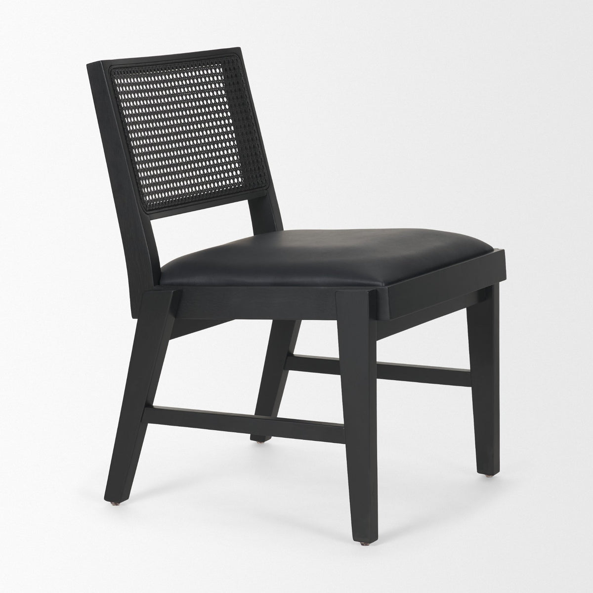 Reid Black Cane Back Dining Side Chair - Ornate Home