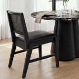 Reid Black Cane Back Dining Side Chair - Ornate Home
