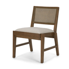 Reid Cream/Brown Cane Back Dining Side Chair (Set of 2) - Ornate Home