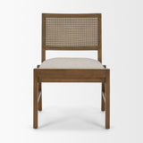 Reid Cream/Brown Cane Back Dining Side Chair (Set of 2) - Ornate Home