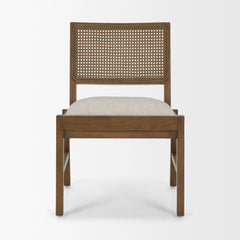 Reid Cream/Brown Cane Back Dining Side Chair (Set of 2) - Ornate Home