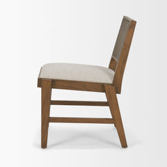 Reid Cream/Brown Cane Back Dining Side Chair (Set of 2) - Ornate Home