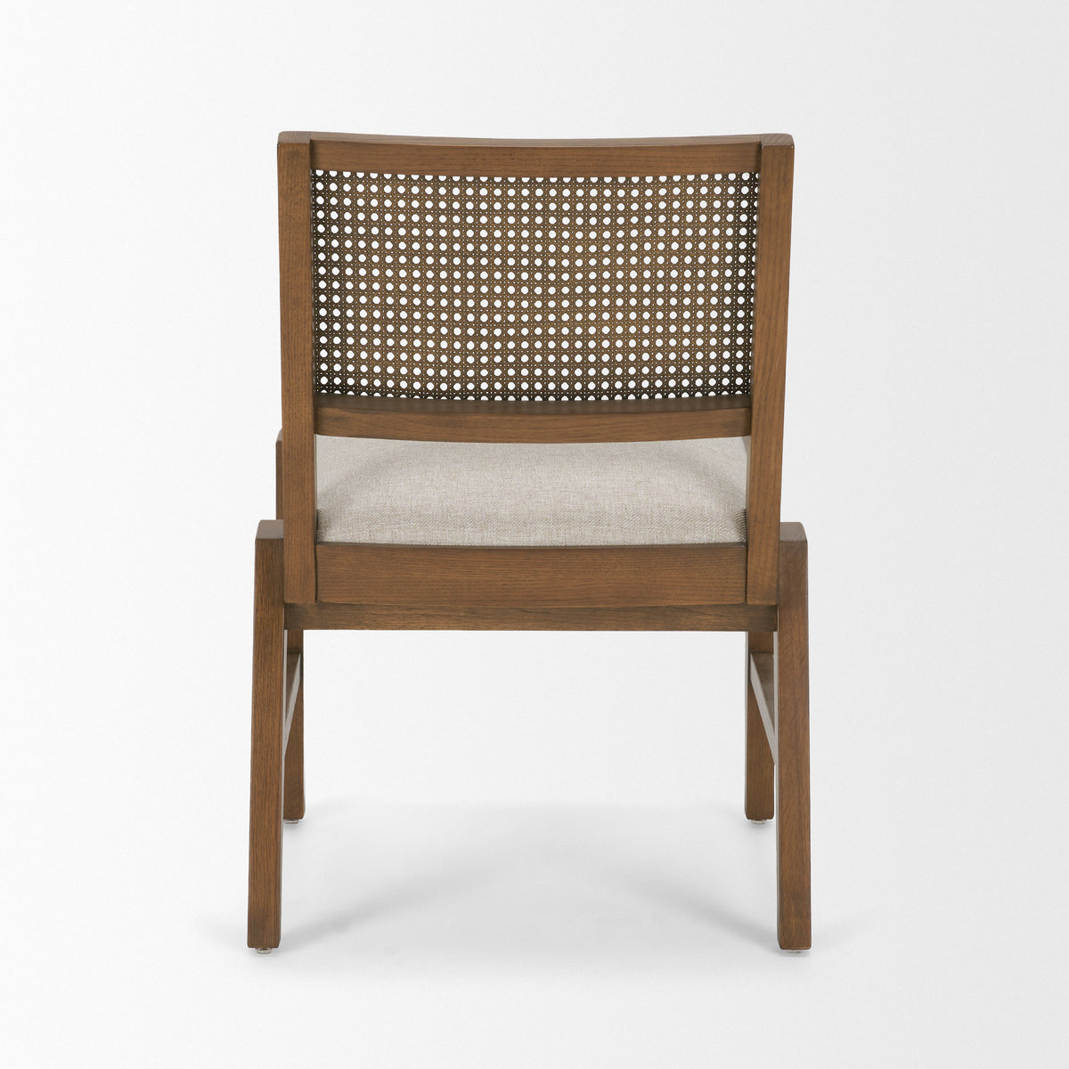 Reid Cream/Brown Cane Back Dining Side Chair (Set of 2) - Ornate Home
