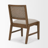 Reid Cream/Brown Cane Back Dining Side Chair (Set of 2) - Ornate Home