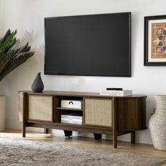 Reid Walnut 61" TV Stand - Ornate Home