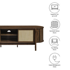 Reid Walnut 61" TV Stand - Ornate Home