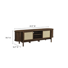 Reid Walnut 61" TV Stand - Ornate Home