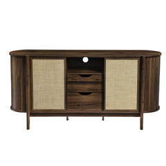 Reid Walnut 63" Curved Sideboard - Ornate Home