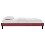Reign Dusty Rose Performance Velvet Twin Platform Bed Frame - Ornate Home