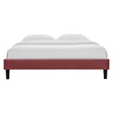 Reign Dusty Rose Performance Velvet Twin Platform Bed Frame - Ornate Home