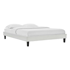 Reign Light Gray Performance Velvet King Platform Bed Frame - Ornate Home