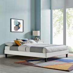 Reign Light Gray Performance Velvet Twin Platform Bed Frame - Ornate Home