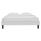 Reign Light Gray Performance Velvet Twin Platform Bed Frame - Ornate Home