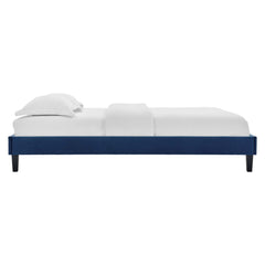 Reign Navy Performance Velvet Full Platform Bed Frame - Ornate Home