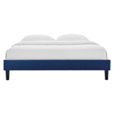 Reign Navy Performance Velvet Full Platform Bed Frame - Ornate Home